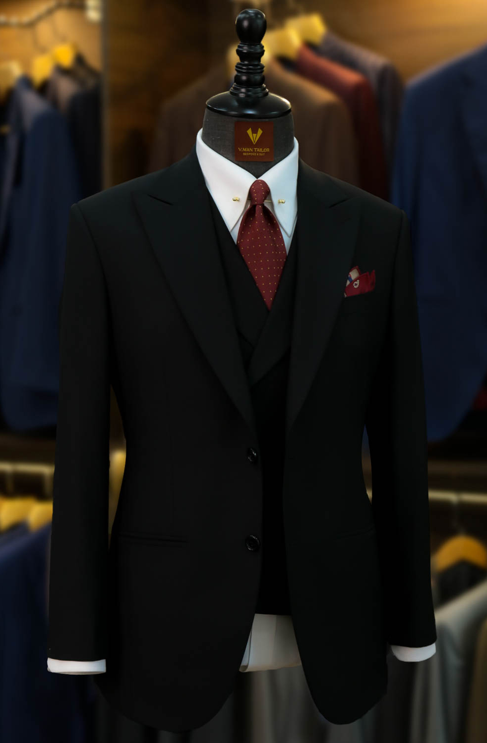 3-Piece Black Suit