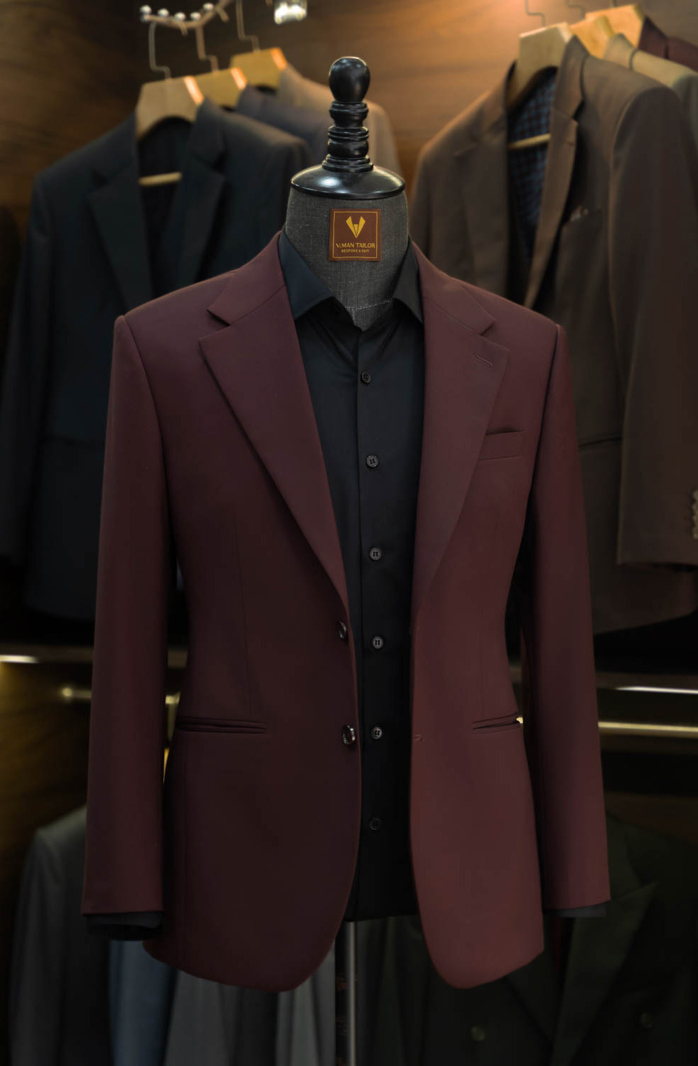 2-Piece Burgundy Suit
