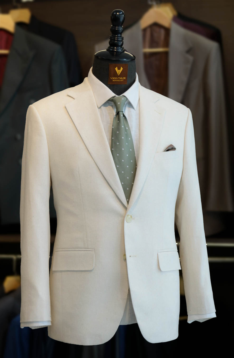 2-Piece Ivory Bespoke Suit