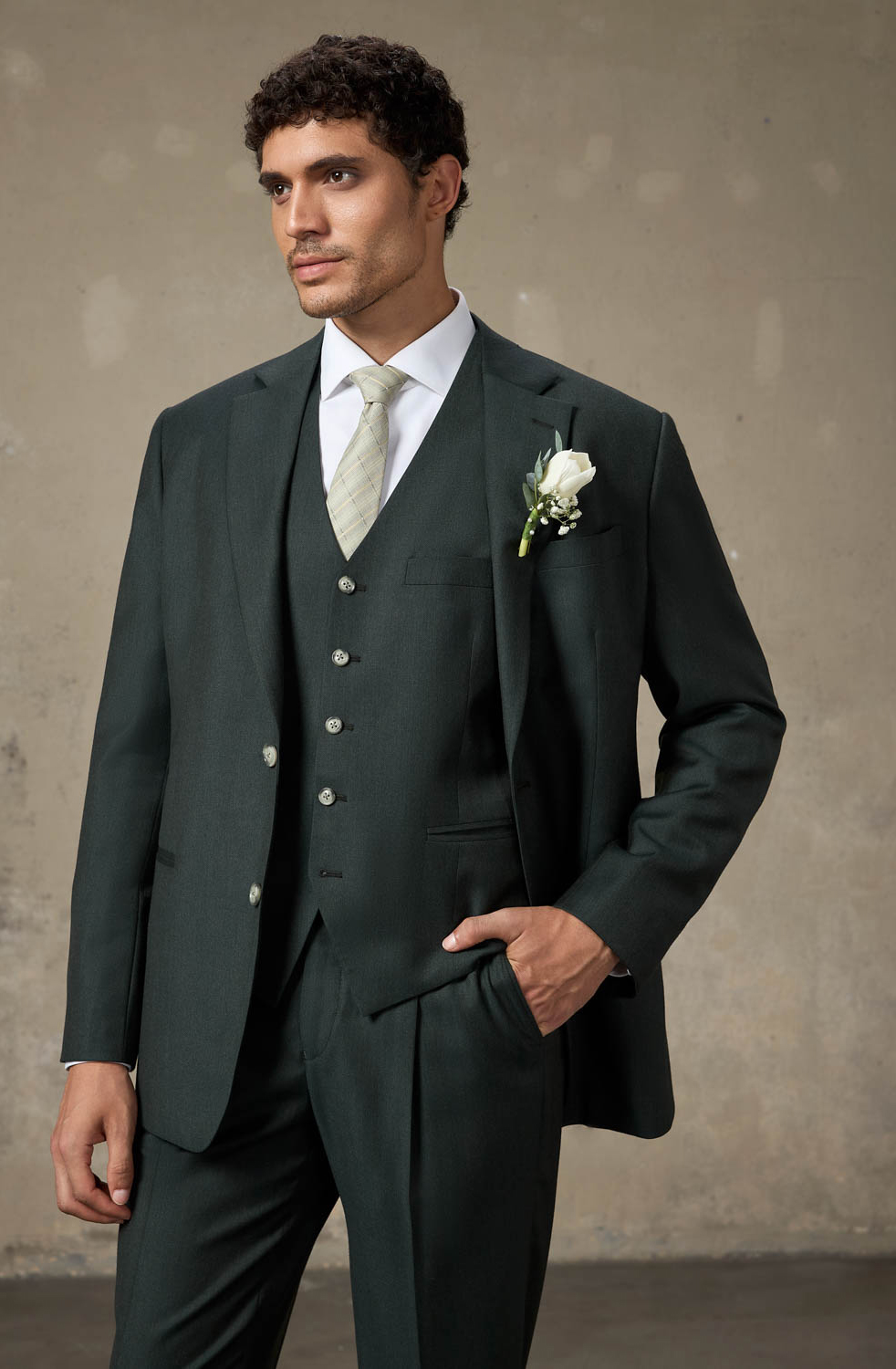 LOOK 2 | 3-Piece Evergreen Suit