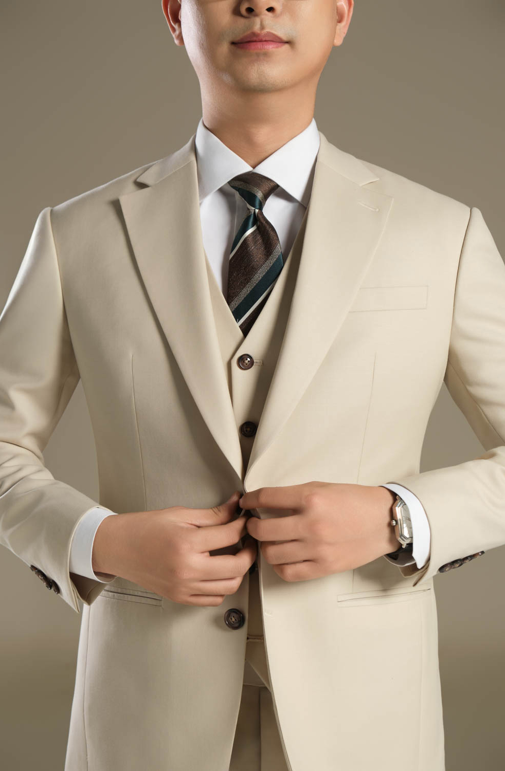 Look4 Cream 3 pieces suit
