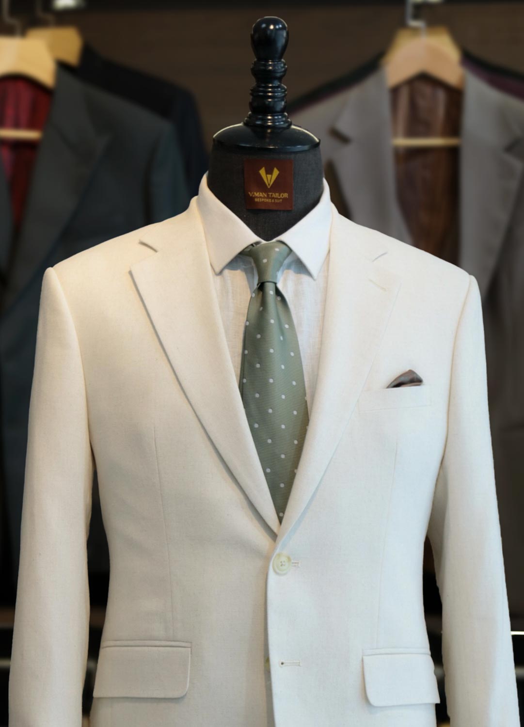 2-Piece Ivory Bespoke Suit