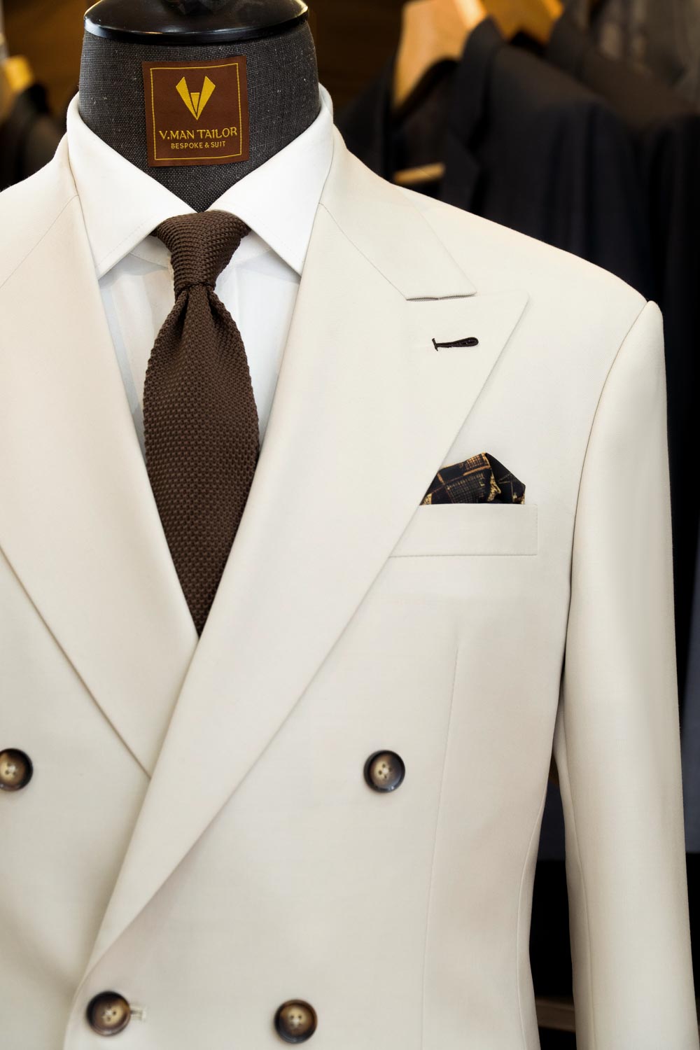 Double-Breasted Cream Suit