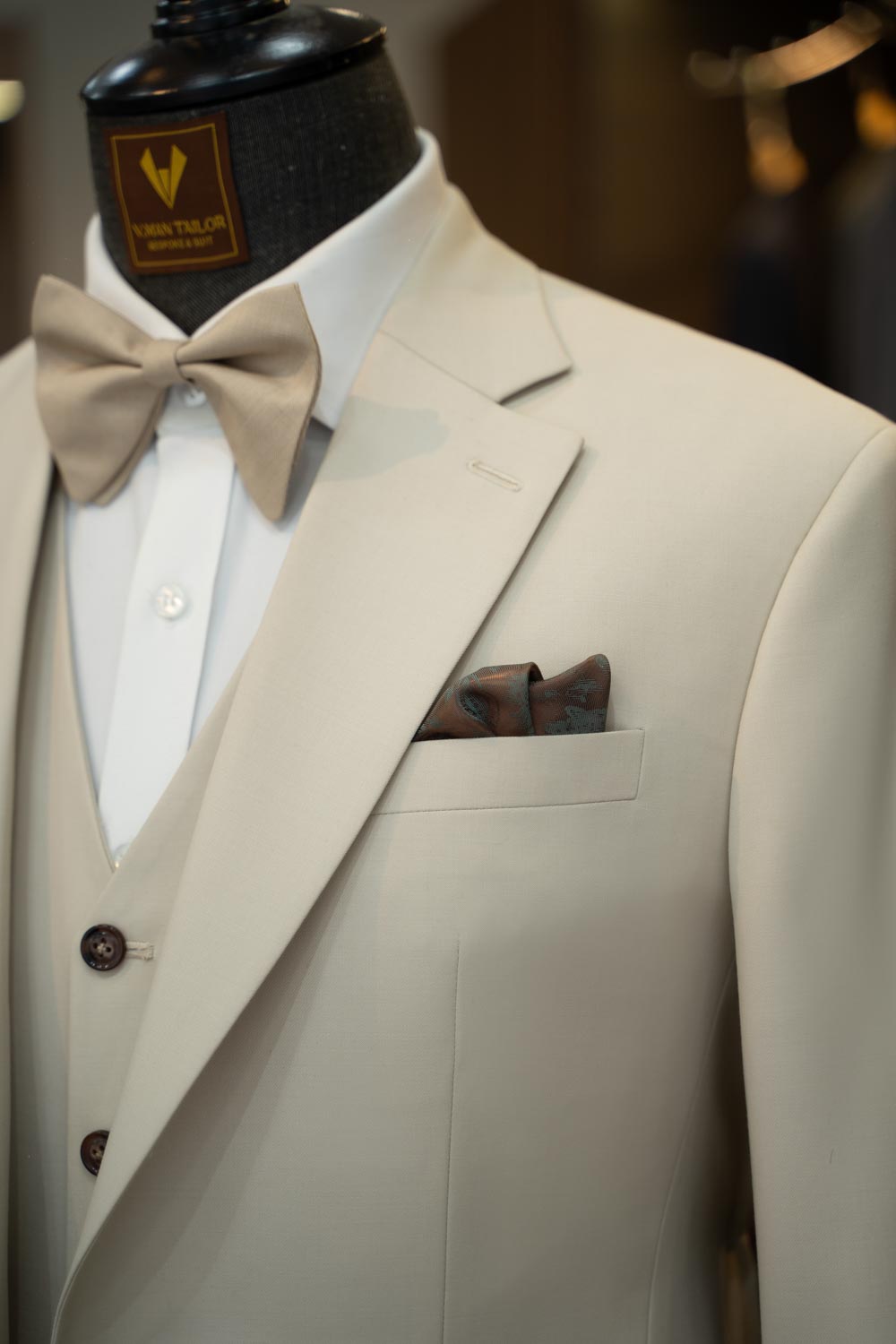 3-Piece Beige Suit